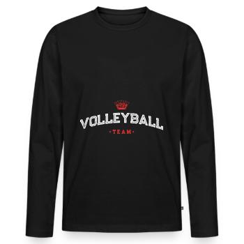 Volleyball Team - Men's Premium Organic Long Sleeve Shirt - black - Front - Nico (187cm)