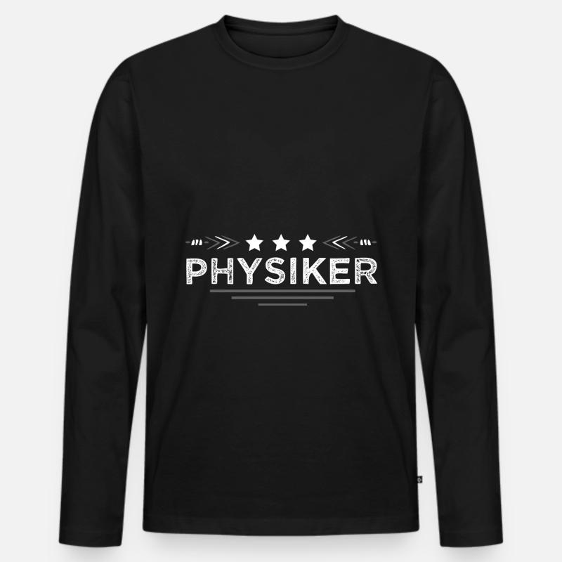 Physiker Beruf - Männer Premium Bio Langarmshirt - Schwarz
