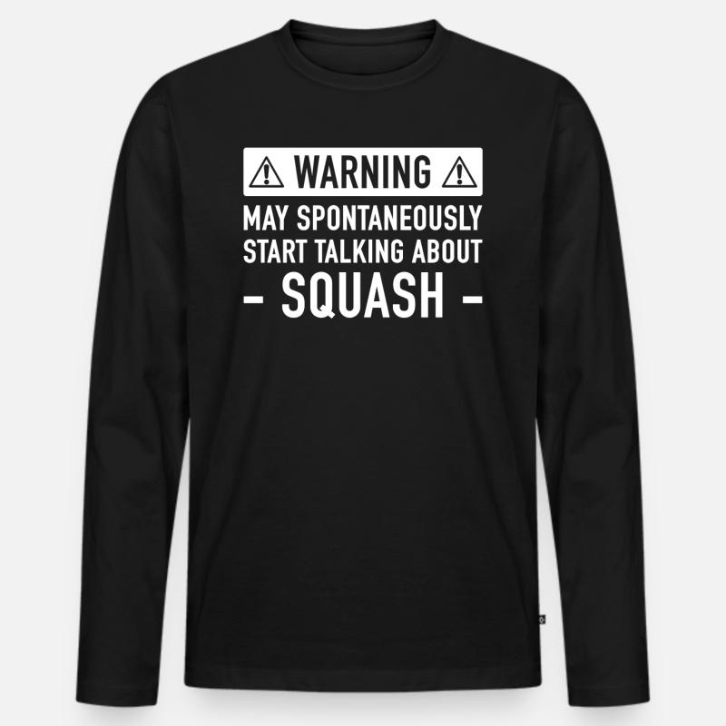 Lustige Squash-Geschenk-Idee - Männer Premium Bio Langarmshirt - Schwarz