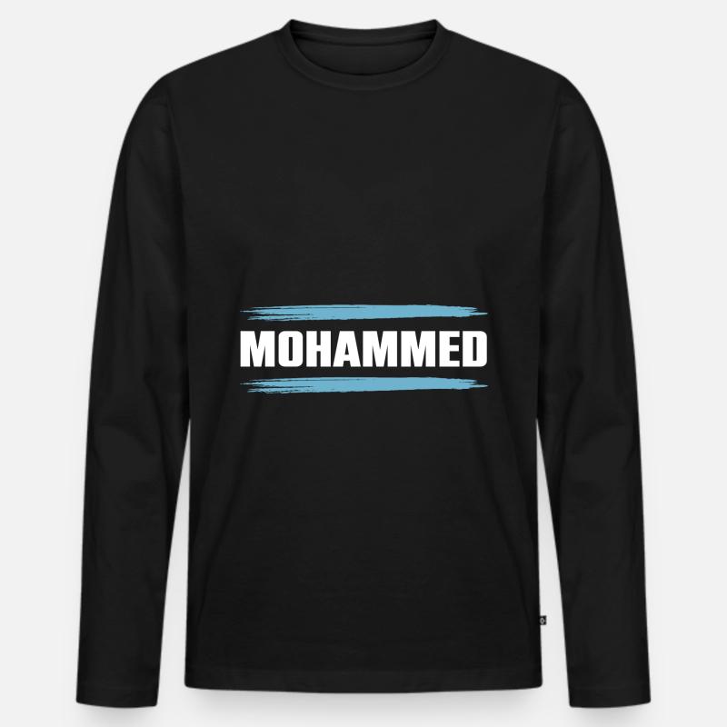 Mohammed - Männer Premium Bio Langarmshirt - Schwarz