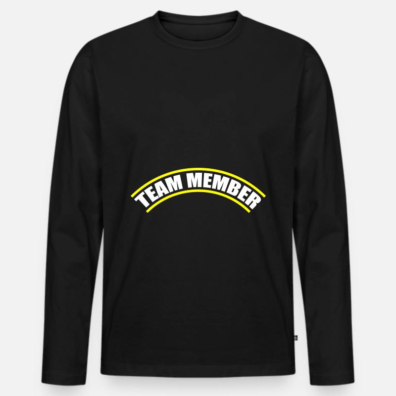 Team Mitglied - Männer Premium Bio Langarmshirt - Schwarz