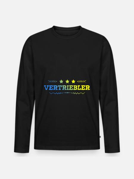 Vertriebler Beruf - Männer Premium Bio Langarmshirt - Schwarz
