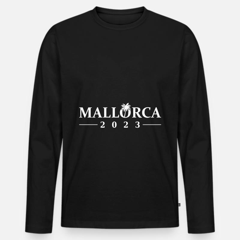 Mallorca 2023 - Männer Premium Bio Langarmshirt - Schwarz