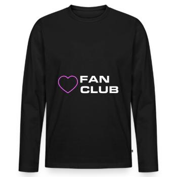 Club des fans - T-shirt manches longues Premium bio Homme - noir - Devant - Nico (187cm)