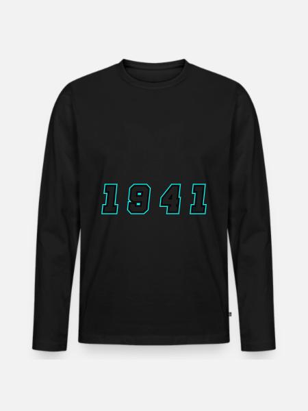 1941 Year Number - Men's Premium Organic Long Sleeve Shirt - black