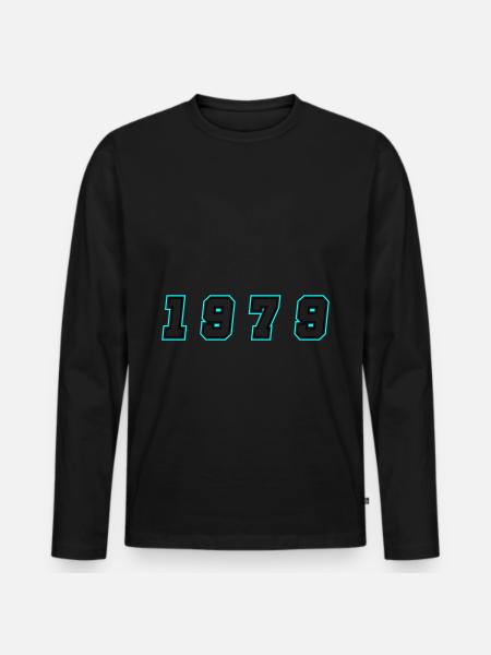 1979 Year Number - Men's Premium Organic Long Sleeve Shirt - black