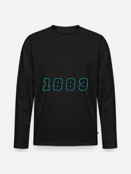 1983 Year Number - Men's Premium Organic Long Sleeve Shirt - black