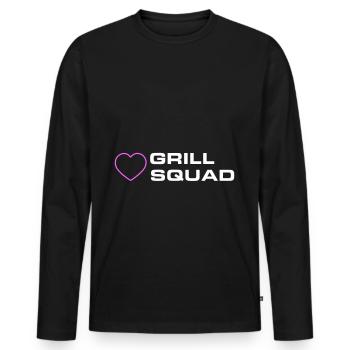 Grill Squad - Männer Premium Bio Langarmshirt - Schwarz - Vorne - Nico (187cm)