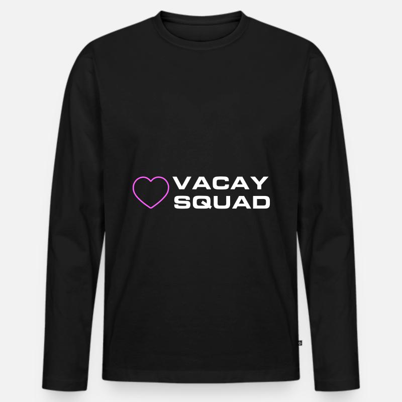 Vacay Squad - Männer Premium Bio Langarmshirt - Schwarz