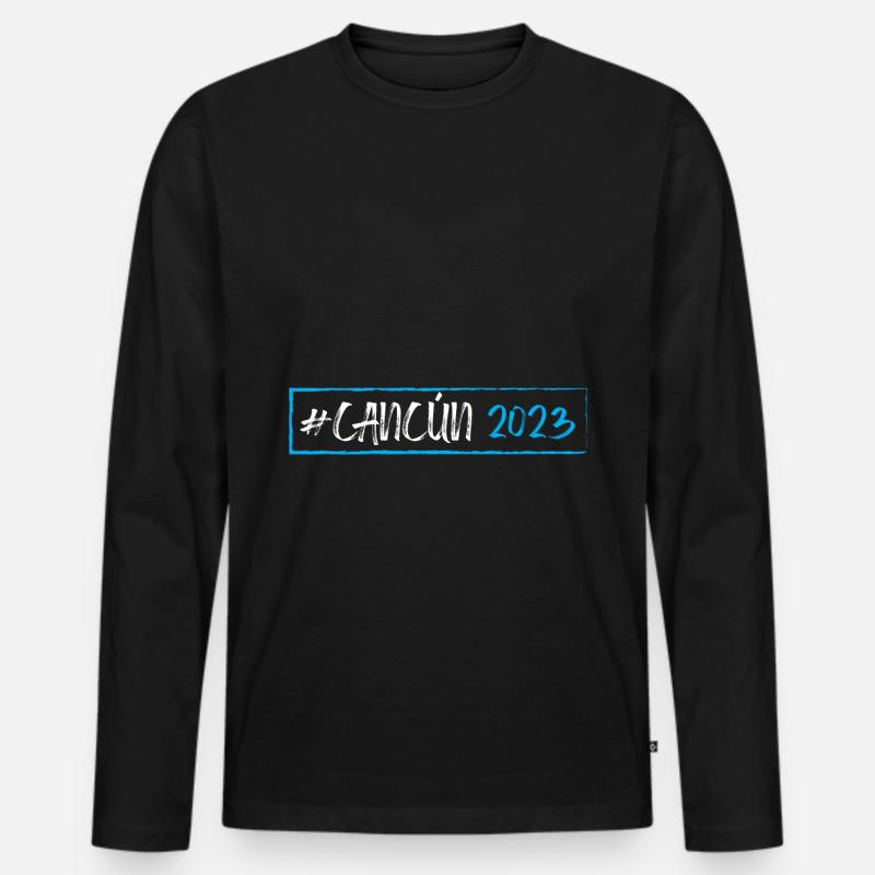 Cancun 2023 - Männer Premium Bio Langarmshirt - Schwarz