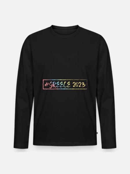 Grèce 2023 - T-shirt manches longues Premium bio Homme - noir