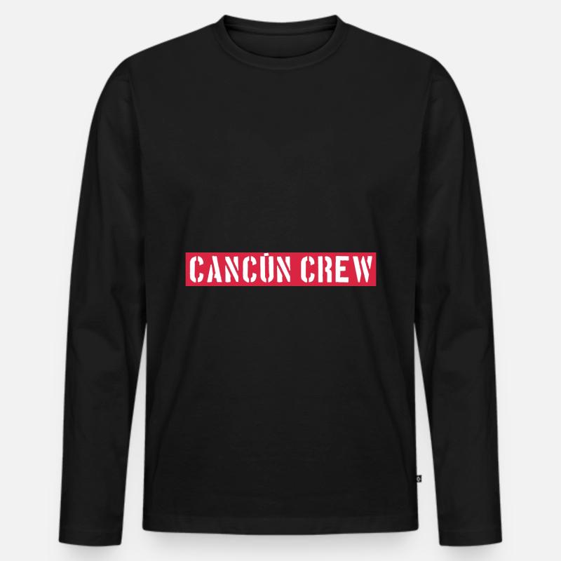 Cancun Crew - Männer Premium Bio Langarmshirt - Schwarz