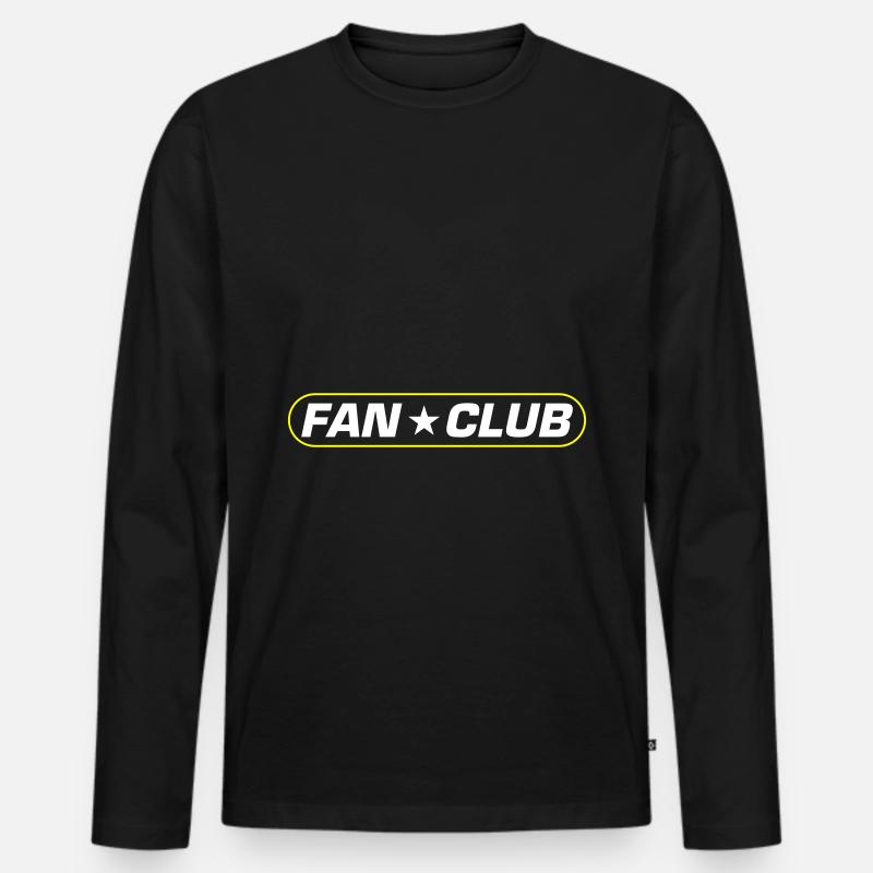Fan Club - Männer Premium Bio Langarmshirt - Schwarz