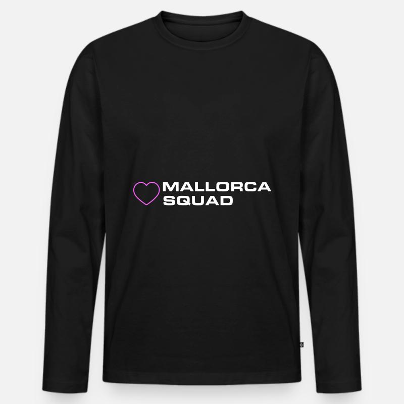 Mallorca Squad - Männer Premium Bio Langarmshirt - Schwarz