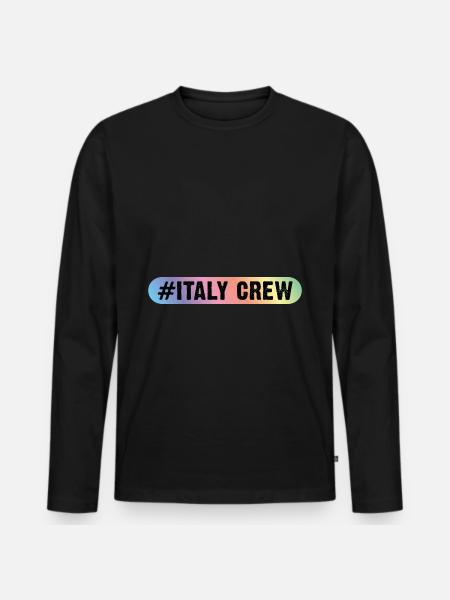 Italy Crew - Men's Premium Organic Long Sleeve Shirt - black