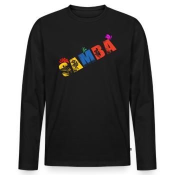 Samba Latin Dance Dancing Dancer Dancer Gift - Men's Premium Organic Long Sleeve Shirt - black - Front - Nico (187cm)