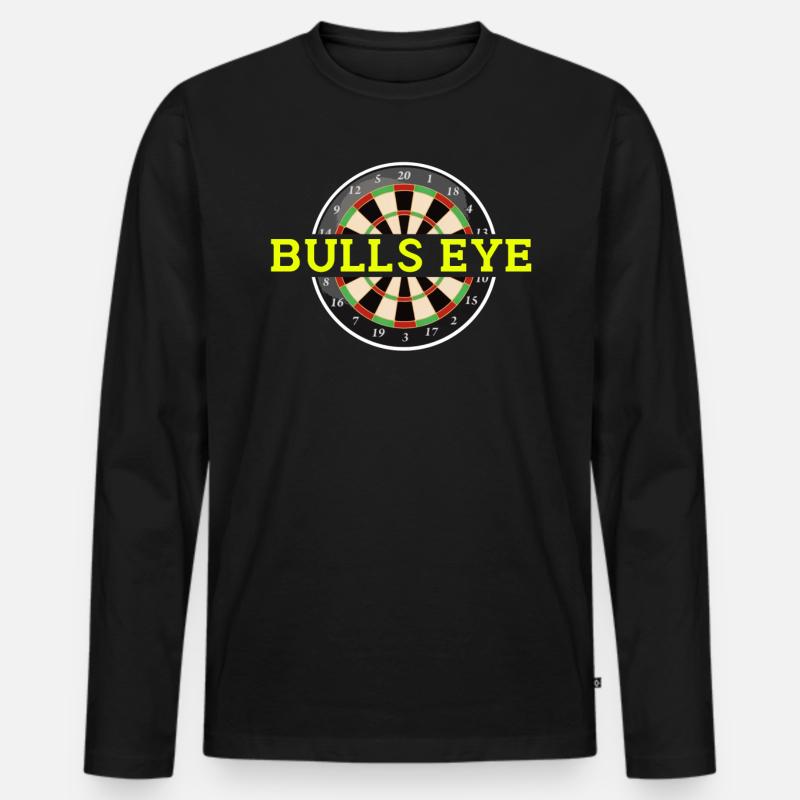 Bulls Eye - Männer Premium Bio Langarmshirt - Schwarz
