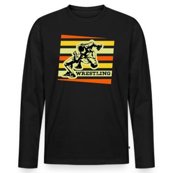 Wrestling Lutter Ringer Ringer cadeau - T-shirt manches longues Premium bio Homme - noir - Devant - Nico (187cm)