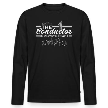 Dirigent Maestro Orchester Chor Leiten Geschenk - Männer Premium Bio Langarmshirt - Schwarz - Vorne - Nico (187cm)