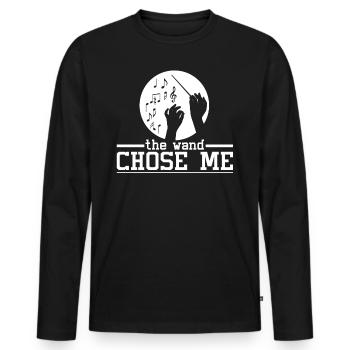 Dirigent Maestro Orchester Chor Leiten Geschenk - Männer Premium Bio Langarmshirt - Schwarz - Vorne - Nico (187cm)