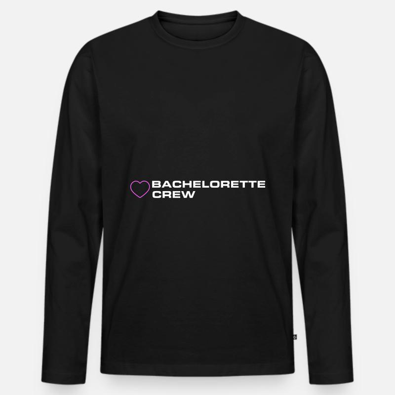 Bachelorette Crew - Männer Premium Bio Langarmshirt - Schwarz