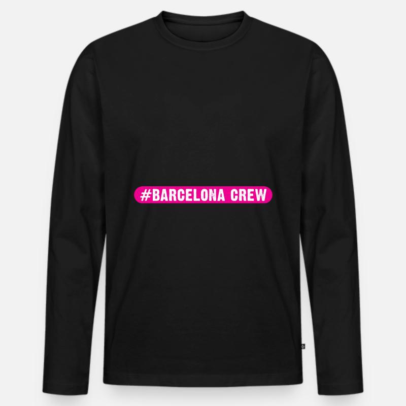 Barcelona Crew - Men's Premium Organic Long Sleeve Shirt - black