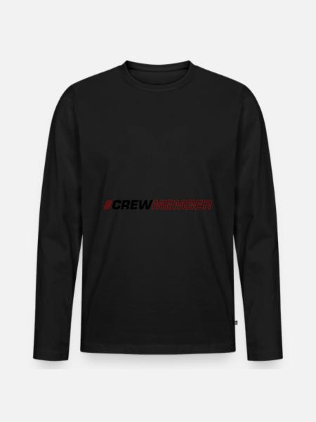 Crew Icon - Men's Premium Organic Long Sleeve Shirt - black