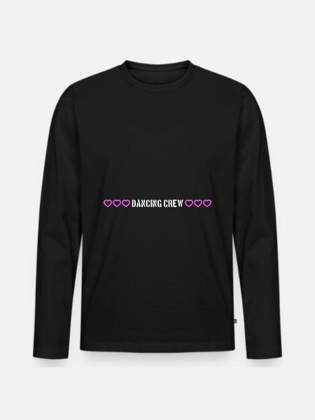 Dancing Crew Hearts - Men's Premium Organic Long Sleeve Shirt - black