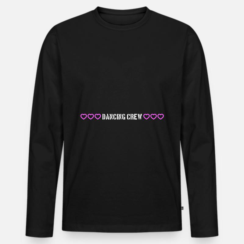 dancing crew herzchen - Männer Premium Bio Langarmshirt - Schwarz