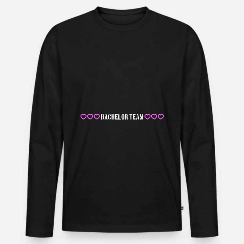 bachelor team herzchen - Männer Premium Bio Langarmshirt - Schwarz