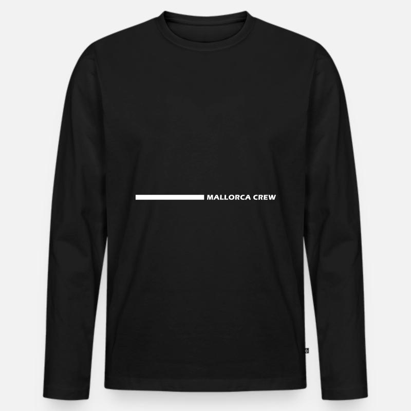 Mallorca Crew - Männer Premium Bio Langarmshirt - Schwarz