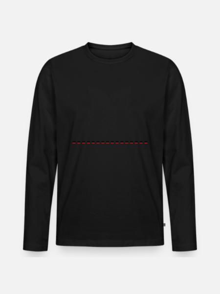 Line dashed - Men's Premium Organic Long Sleeve Shirt - black