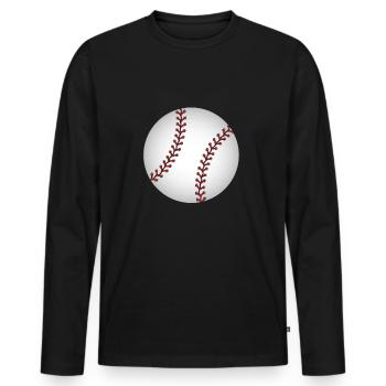 Baseball ball sport sport america - Men's Premium Organic Long Sleeve Shirt - black - Front - Nico (187cm)