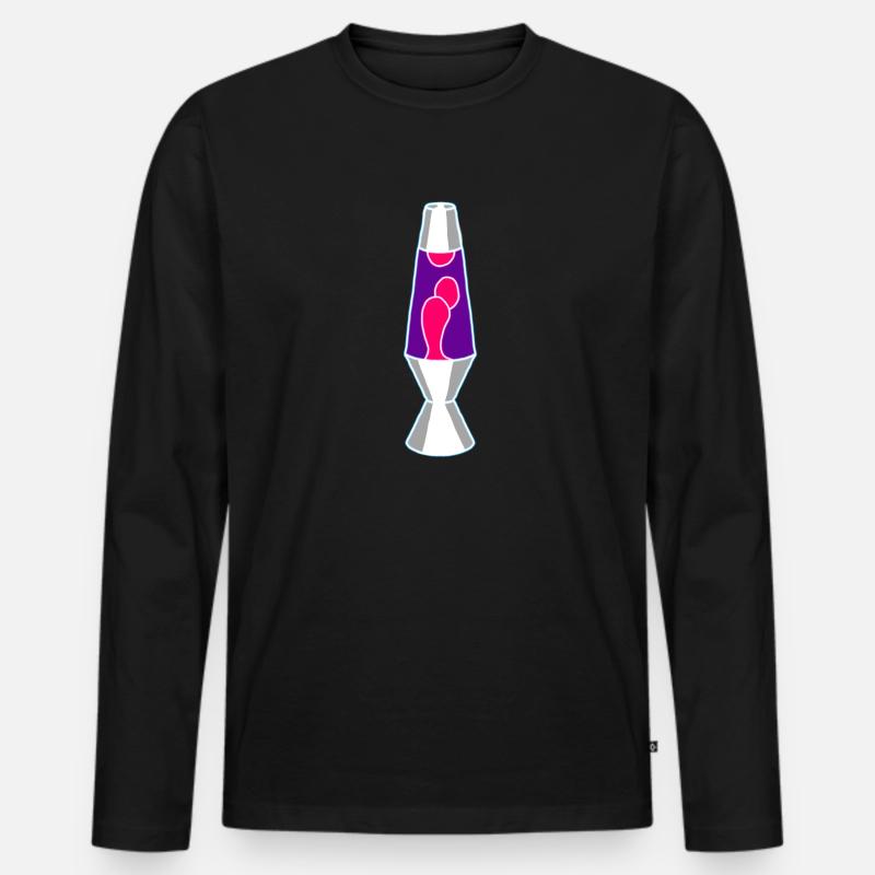 Lavalampe - Männer Premium Bio Langarmshirt - Schwarz