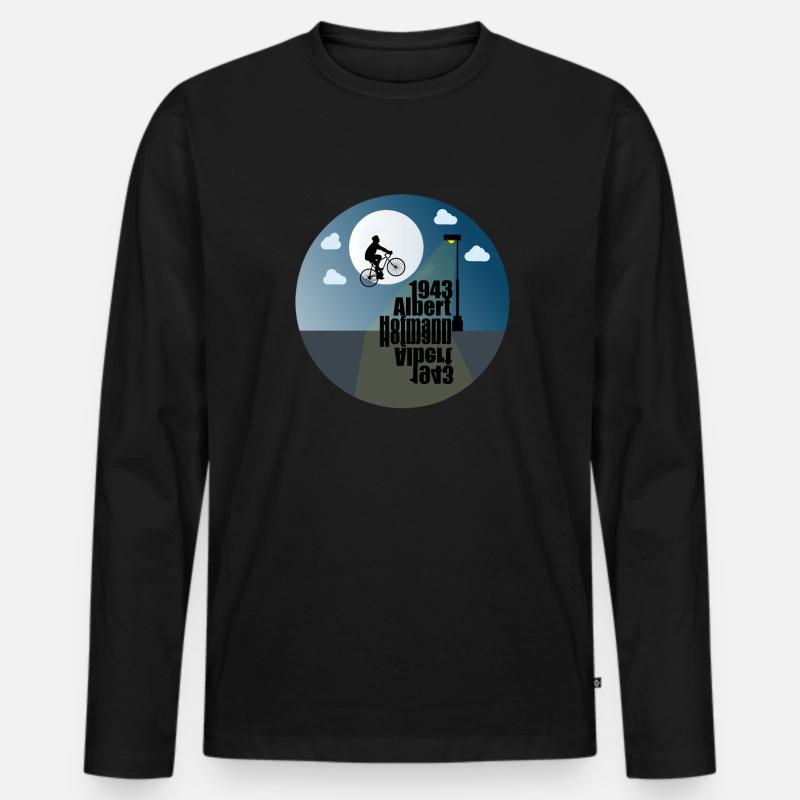 Albert Hofmann 1943 - Männer Premium Bio Langarmshirt - Schwarz