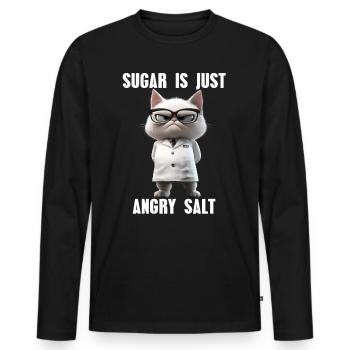 Suagar n’est qu’un chat en colère de la science des mèmes de sel - T-shirt manches longues Premium bio Homme - noir - Devant - Nico (187cm)