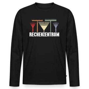 Data Center Jardinier Hobby Jardinier Cadeau - T-shirt manches longues Premium bio Homme - noir - Devant - Nico (187cm)