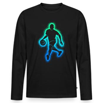 Basketball Players Basketball Players Boys Basketball - Men's Premium Organic Long Sleeve Shirt - black - Front - Nico (187cm)