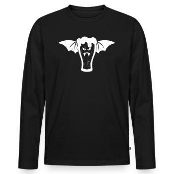 Halloween Vampire Beer Bat Vampire Beer - Men's Premium Organic Long Sleeve Shirt - black - Front - Nico (187cm)