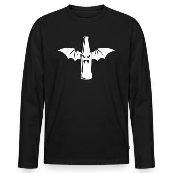 Vampir Party Beer Bat Wings I Halloween Vampire - Men's Premium Organic Long Sleeve Shirt - black - Front - Nico (187cm)