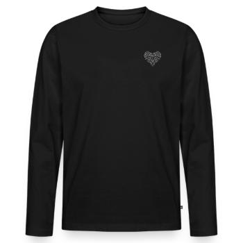 Guitar Heart Guitar Player Guitarist Guitar Musici - Men's Premium Organic Long Sleeve Shirt - black - Front - Nico (187cm)