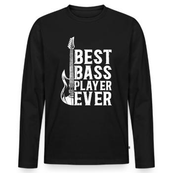 Best Bass Player Ever I Bass Guitar Player Bass Gu - Männer Premium Bio Langarmshirt - Schwarz - Vorne - Nico (187cm)