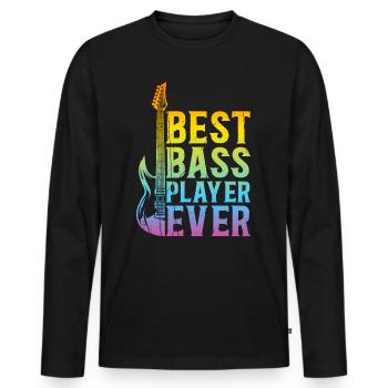 Bass Guitar Player Bass Guitarist - Best Bass Play - Männer Premium Bio Langarmshirt - Schwarz - Vorne - Nico (187cm)