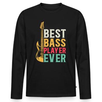 Bass Guitarist Bass Guitar Player - Best Bass Play - Männer Premium Bio Langarmshirt - Schwarz - Vorne - Nico (187cm)