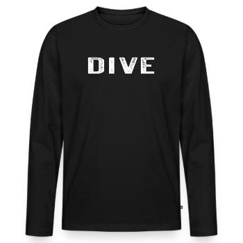 Diver Underwater Diving Dive - Männer Premium Bio Langarmshirt - Schwarz - Vorne - Nico (187cm)
