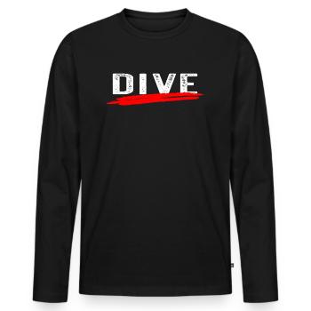 Diver Freediving Underwater Diving Dive - Männer Premium Bio Langarmshirt - Schwarz - Vorne - Nico (187cm)