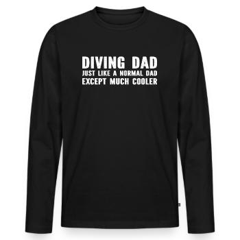 Diver Daddy Diving Underwater Diving Dad - Männer Premium Bio Langarmshirt - Schwarz - Vorne - Nico (187cm)