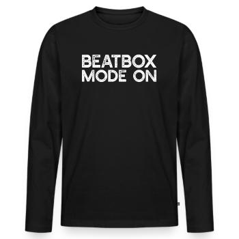 Beatboxing Beatboxer - Beatbox Mode On - Männer Premium Bio Langarmshirt - Schwarz - Vorne - Nico (187cm)