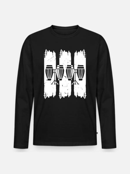 Conga Drums Conga Instruments - Men's Premium Organic Long Sleeve Shirt - black