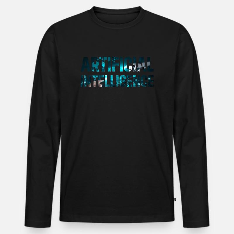 Ai Artificial Intelligence - Männer Premium Bio Langarmshirt - Schwarz